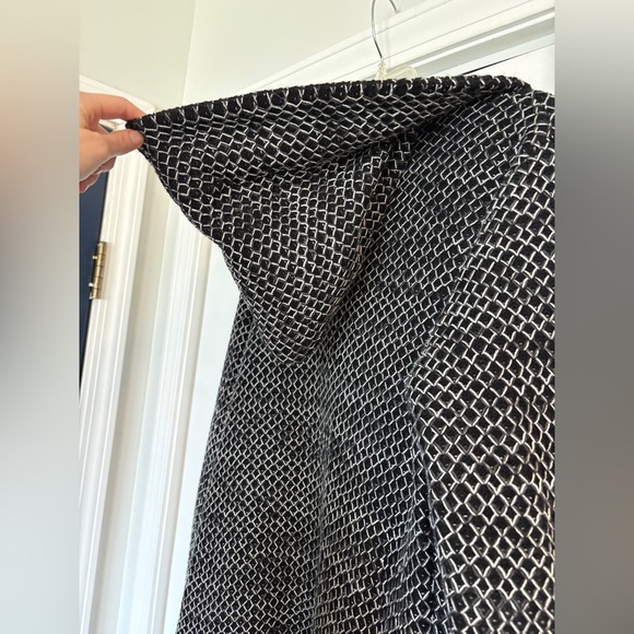 Foxblood Open Front Diamond Grey and White Hooded Cardigan Sweater - M/L - Picture 10 of 11